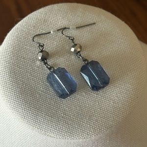 Blue and gray earrings